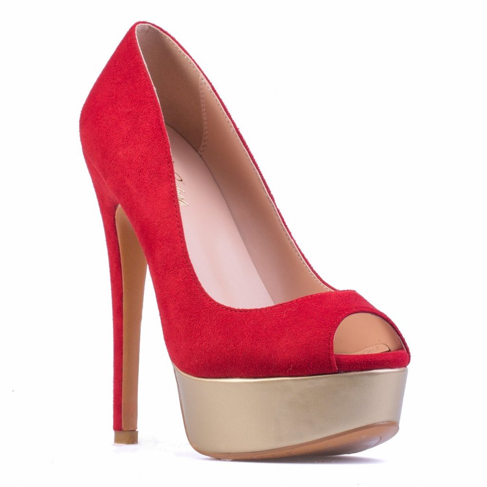 Petit Cadeau Danielle - Classy Peep Toe Pumps, 6" Heels and 1.5" Platform NEW!